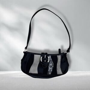 Y2k patchwork snakeskin suede